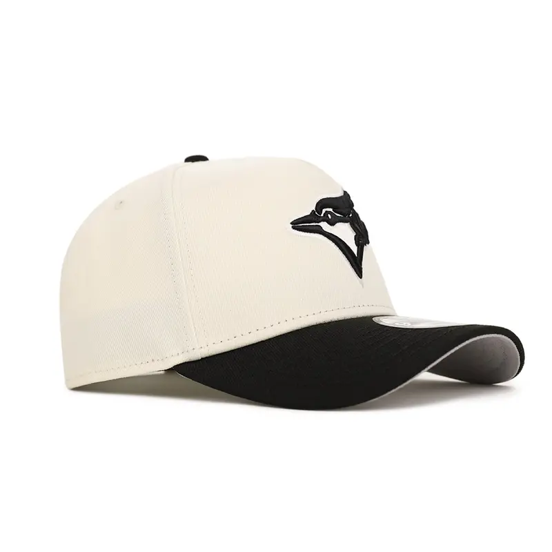 Toronto Blue Jays Chrome-on-Black Two-Tone 9Forty A-Frame Snapback Hat