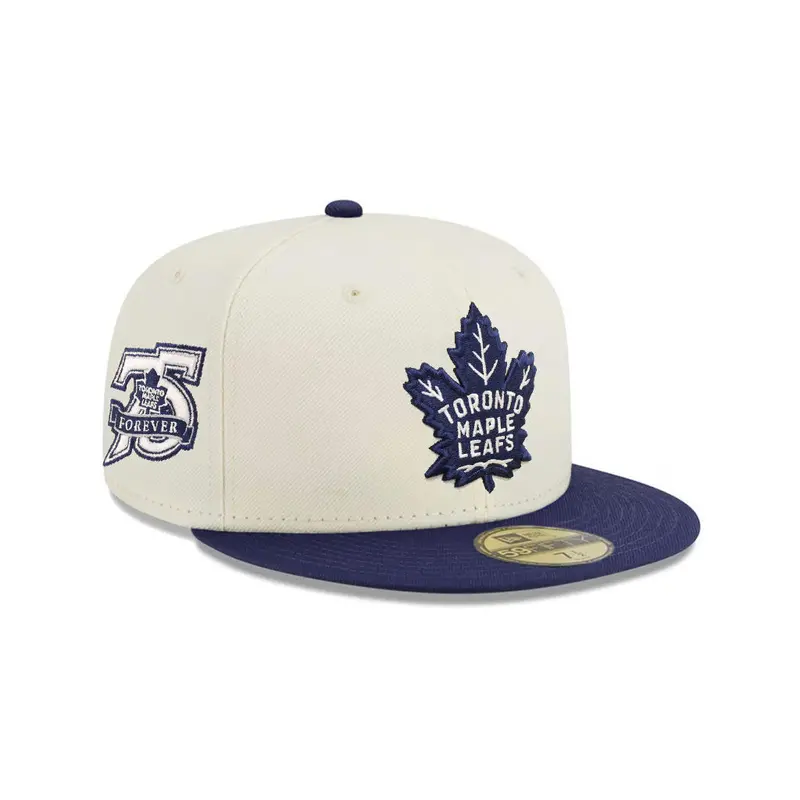 Toronto Maple Leafs 75th Anniversary Chrome & Navy Two-Tone SP 59Fifty Fitted Cap