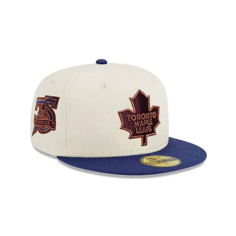 Toronto Maple Leafs 75th Anniversary Chrome & Royal 2-Tone NHL 59Fifty Fitted Cap