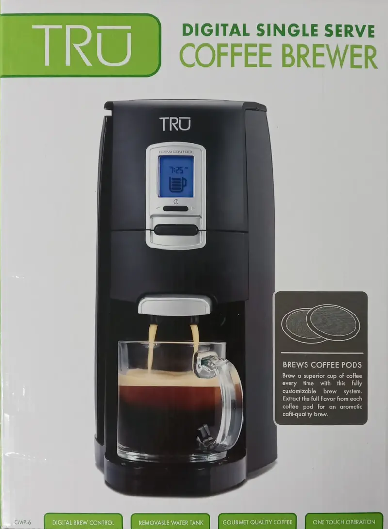 TRU DIGITAL CMP-6 Single-Serve Pod Coffee Brewer – Adjustable Strength & Cafe-Grade Brew