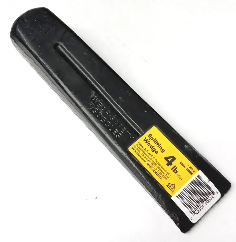Truper True Temper Splitting Wedge – 4-Pound Square-Head Design for Tough Logs (WG-4C)