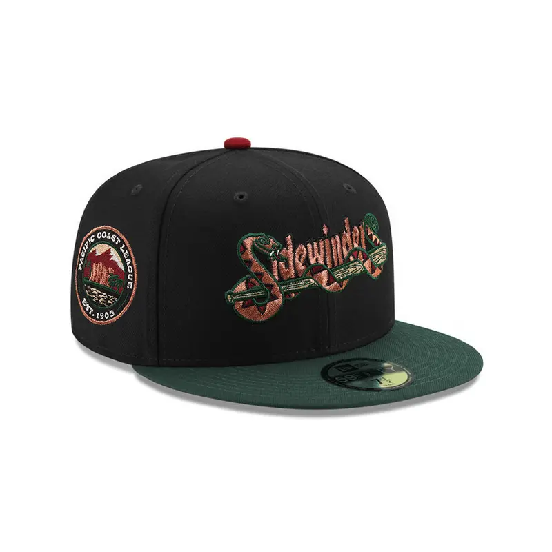 Tucson Sidewinders Pacific Coast League Black & Green SP 59Fifty Fitted Cap