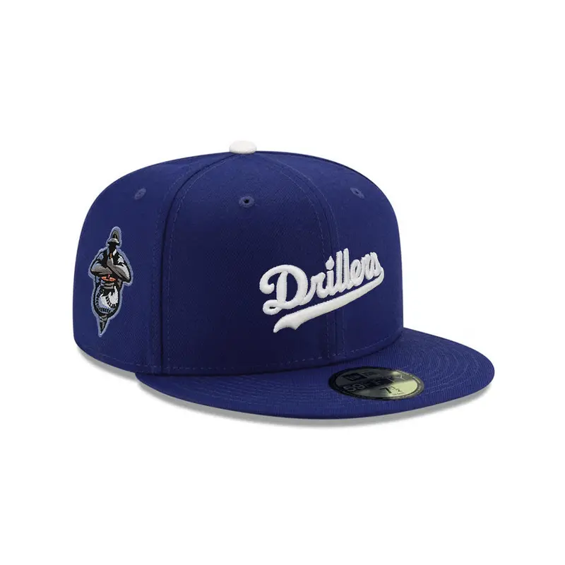 Tulsa Drillers MiLB Roughneck-Inspired Wordmark Royal 59Fifty Fitted Cap