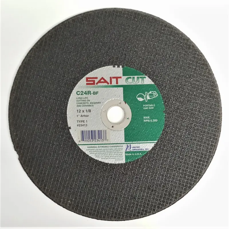 United Abrasives Sait Cut Masonry Blade – 12″ x 1/8″ x 1″, Type 1