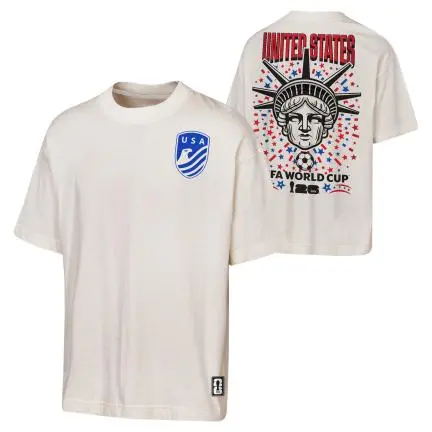 USA 2026 FIFA World Cup National Anthem Tribute Tee – Cream