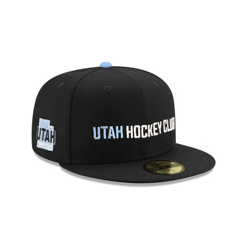 Utah Hockey Club State Outline Wordmark Black SP NHL 59Fifty Fitted Cap