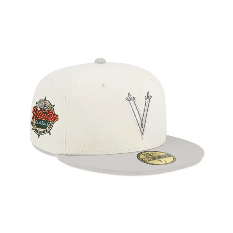 Vegas Golden Knights 2024 Winter Classic Fitted Cap – Chrome Gray Two-Tone NHL Edition