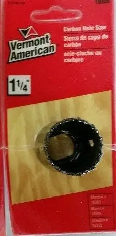 Vermont American 18320 1-1/4″ Carbon Steel Hole Saw – Heavy-Duty Construction, USA-Made
