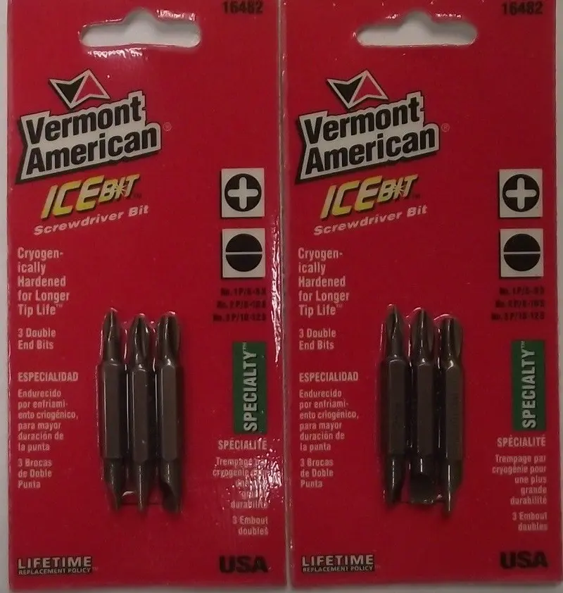 Vermont American Dual-Function Screw Tip Set – 2″ Phillips & Slotted (2–3 pk)