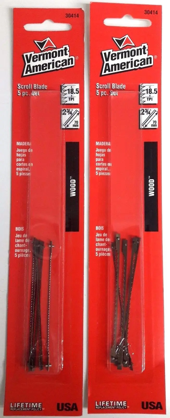 Vermont American Scroll Saw Blades – 2-3/4″, 18.5 TPI, Pack Sizes Vary (USA-Made)