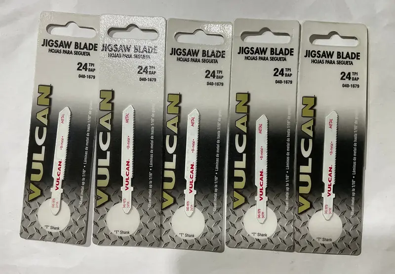 Vulcan 040-1679 2-3/4-Inch T-Shank Jigsaw Blades – 24 TPI Bi-Metal, 5-Pack