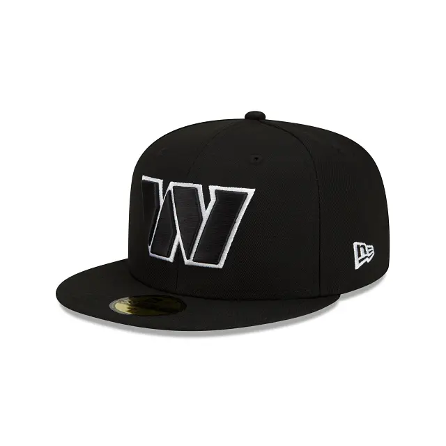 Washington Commanders Black-on-White 59Fifty Fitted NFL Cap