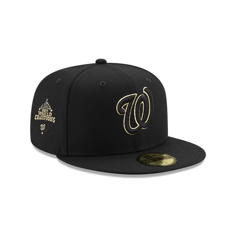 Washington Nationals 2019 World Series Champion Black Metallic and Gold SP 59Fifty Fitted Cap