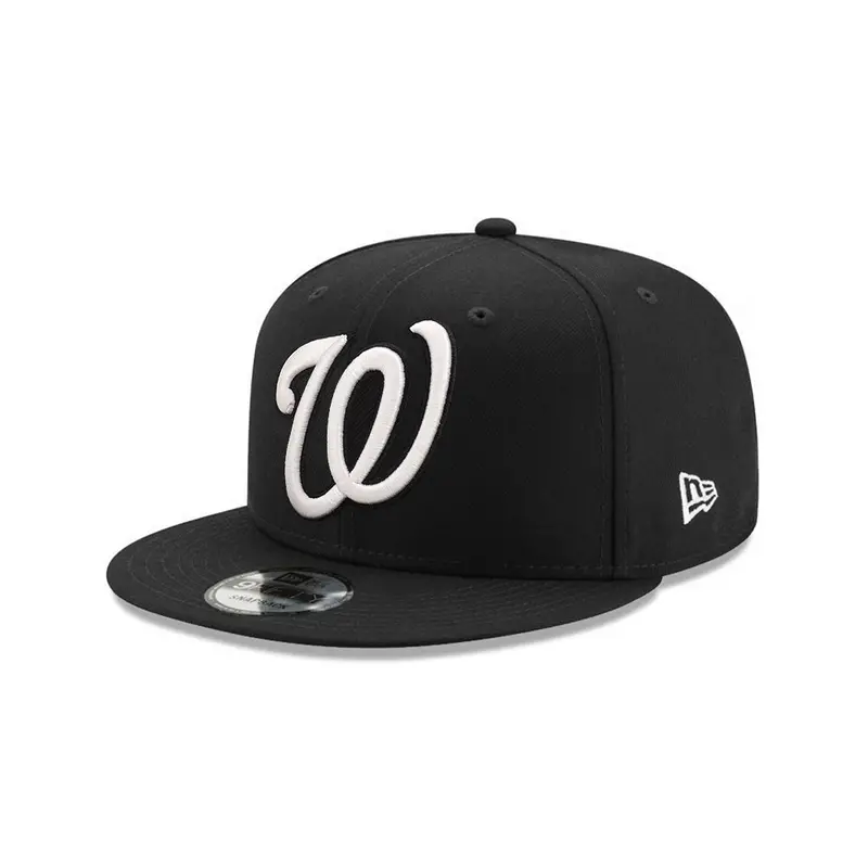 Washington Nationals Bold Black-on-White MLB Logo 9Fifty Snapback
