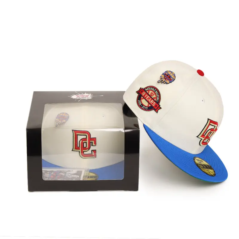 Washington Nationals Chrome & Sapphire Fitted Cap – 10th Anniversary Commemorative
