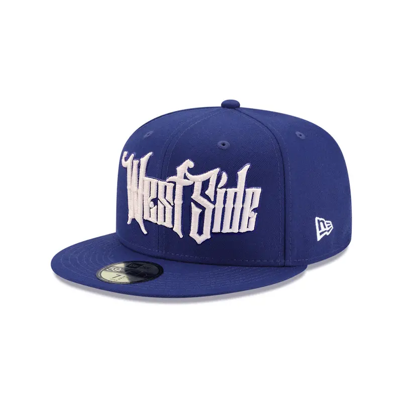 West Side Graffiti-Style Royal Blue on White 59Fifty Fitted Hat