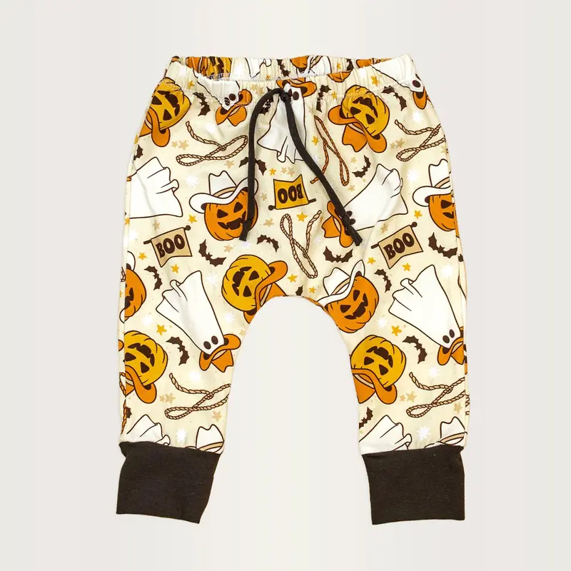 Western-Style Halloween Gusset Pants for Toddlers