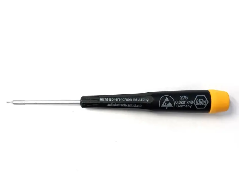 Wiha 27505 ESD-Safe Hex Screwdriver — 0.028″ (0.7 mm) Tip, 40 mm Length, Anti-Static
