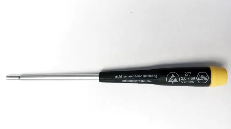 Wiha 27722 2.0mm ESD-Safe Precision Nut Driver – 60mm Length for Electronics Work