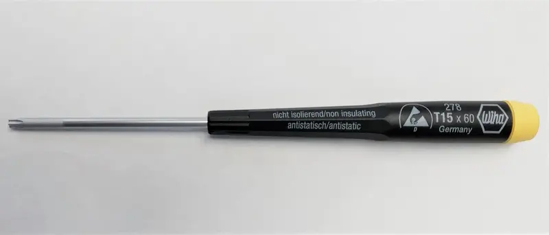 Wiha 27815 Antistatic Torx Driver – T15 x 60mm, Non-Insulated, German Engineered