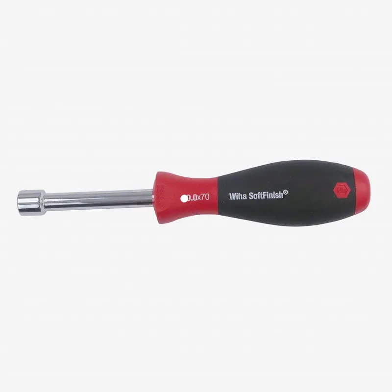 Wiha 34302 Metric Nut Driver – 5.0 x 70mm Hollow Shaft, SoftFinish Handle