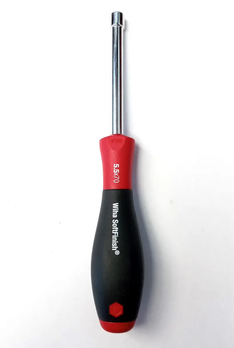 Wiha 34304 5.5mm Hollow-Shaft Nut Driver with SoftFinish Handle – Precision Tool from Germany