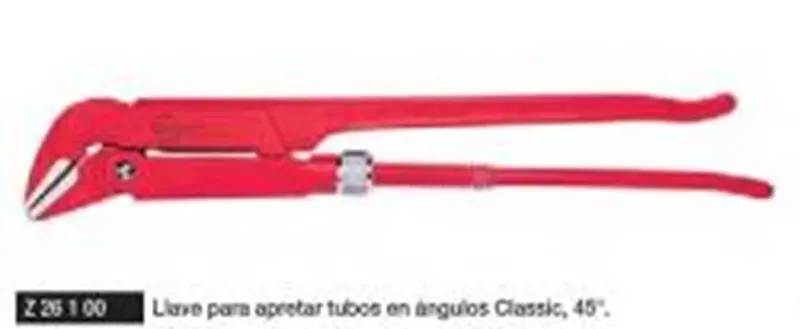 Wiha Pipe Wrench — 16.8″ Length, 45° Jaw Angle, German Engineering