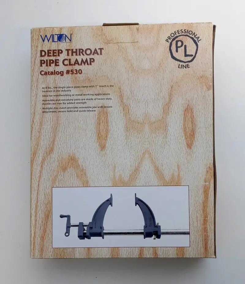 Wilton 14870 Deep-Throat Steel Pipe Clamp – 3/4″ Threaded, Model 530