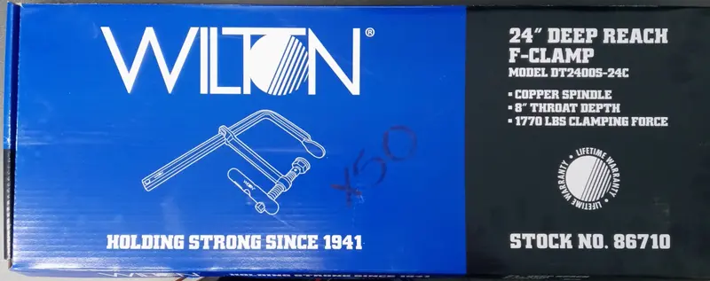 Wilton Deep-Reach 24-Inch F-Clamp – Copper Spindle for Extended Access (Model 86710, DT2400S-24C)