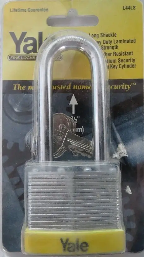 Yale L44LS Long-Shackle Padlock – High-Security Steel Construction