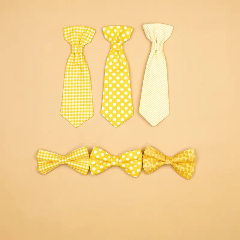 Yellow Extra-Width Neck Ties for Kids