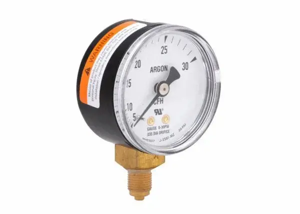Harris Dual-Scale Pressure Gauge Regulator – 50Mm, 0–30/0–20 Cfh, Ar/Co₂, G1/8" Port (9006303) 1